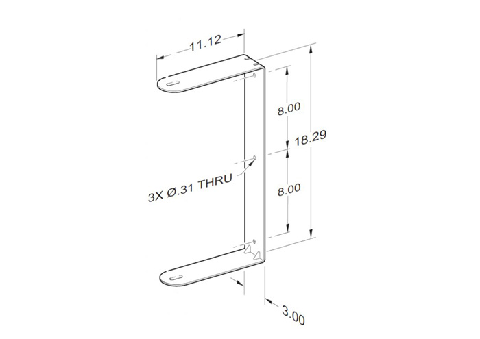EAW UBKT50 U-Bracket White