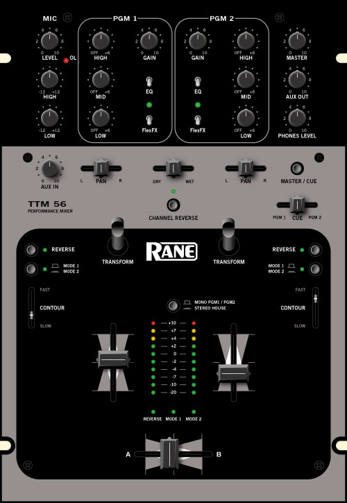 Rane TTM-56 přední panel zlatý